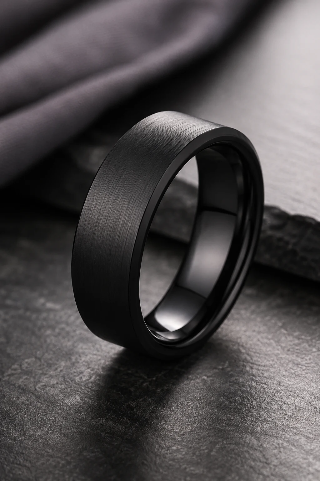 Matte Black Wedding Rings for Understated Style — black wedding rings style outfit