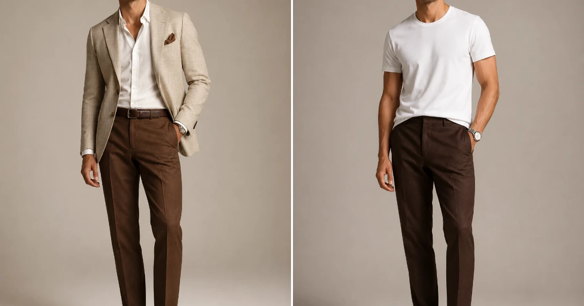 Brown pants outfit men: 12 Easy Looks for 2026 brown pants outfit men