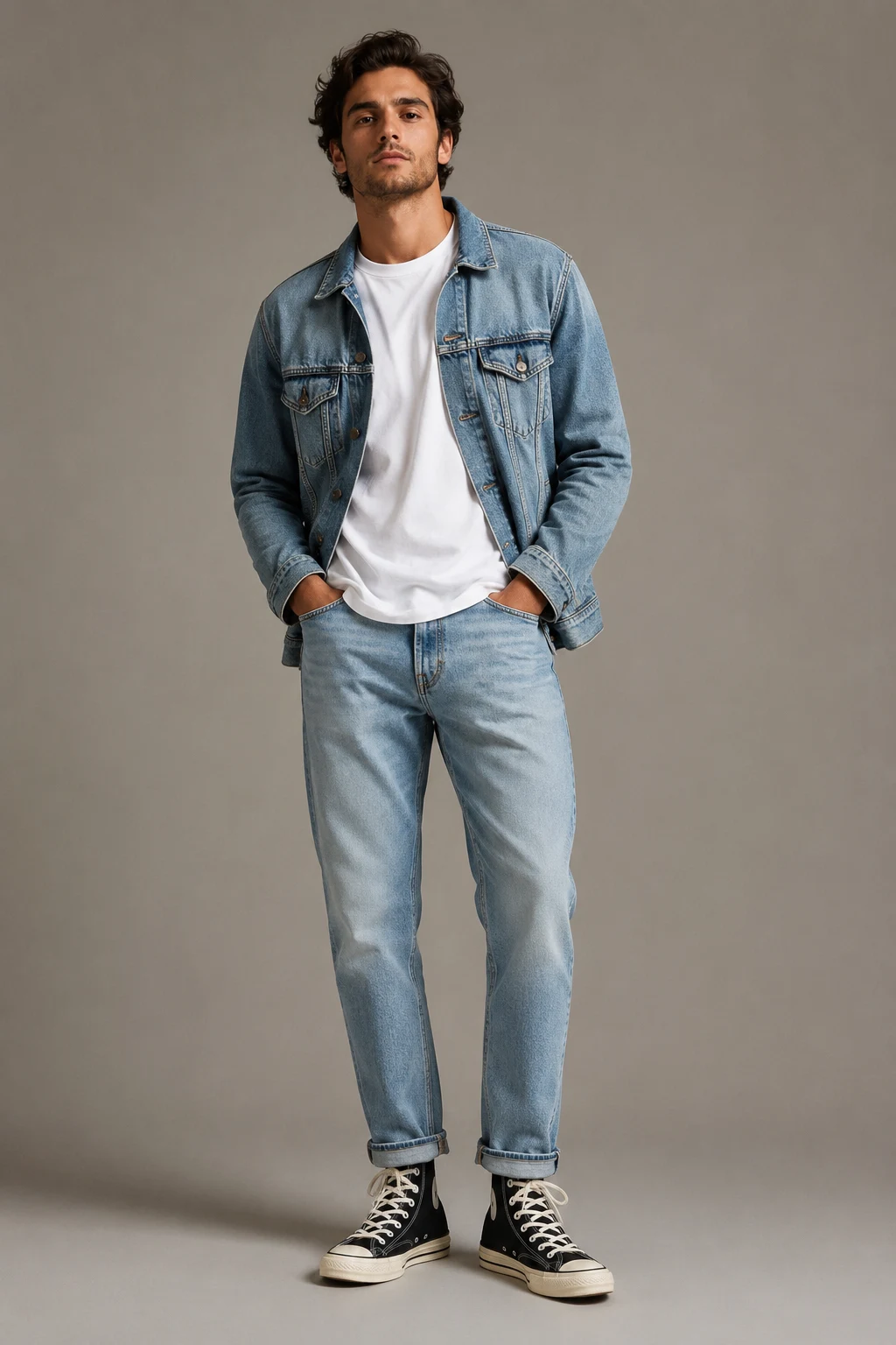 The Vintage Denim Combo That Never Misses — converse 70s outfit men style outfit, worn by a stylish man