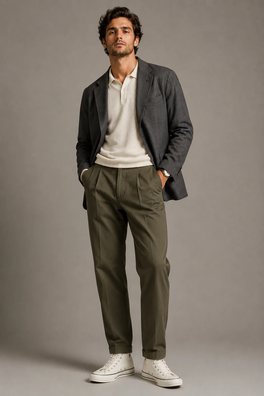 The Relaxed Blazer That Instantly Levels You Up — converse 70s outfit men style outfit, worn by a stylish man