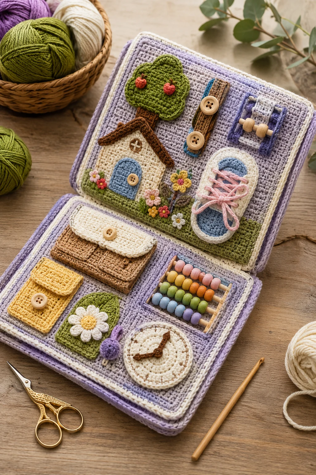 Interactive Crochet Busy Book — cool crochet ideas style outfit
