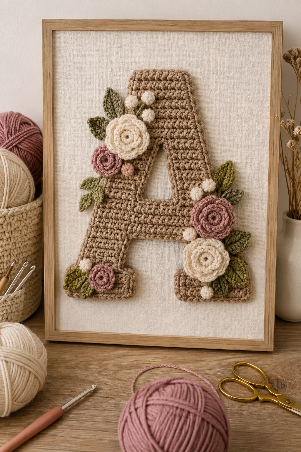 Personalized Initial Wall Art — cool crochet ideas style outfit