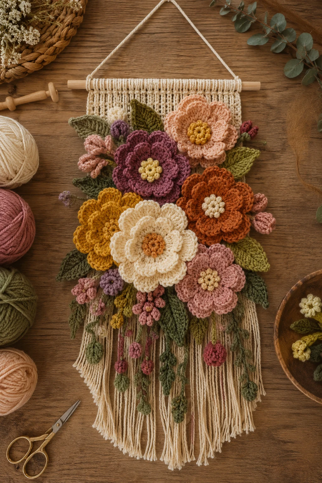 Floral Wall Hanging Everyone Notices — cool crochet ideas style outfit