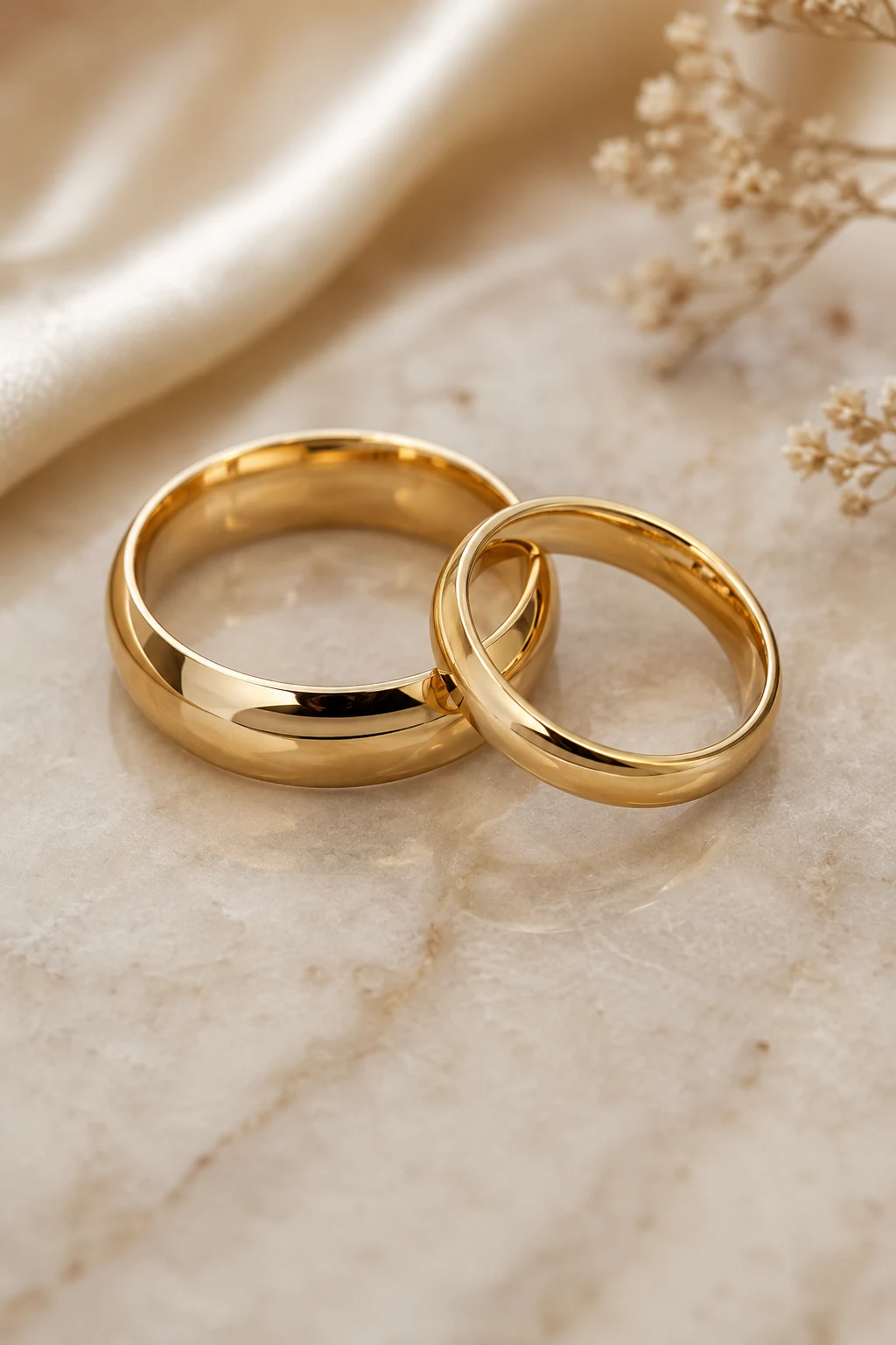 Classic Yellow Gold Couple Rings Wedding Gold — couple rings wedding gold style outfit
