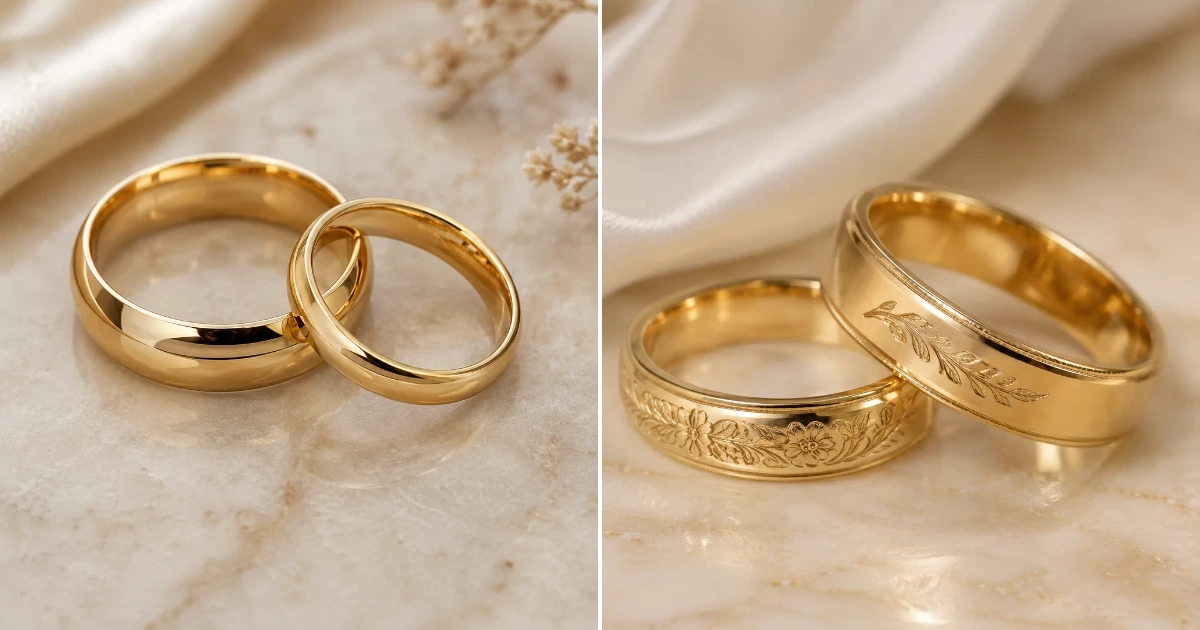 Couple rings wedding gold: 10 Stunning Looks for 2026 couple rings wedding gold