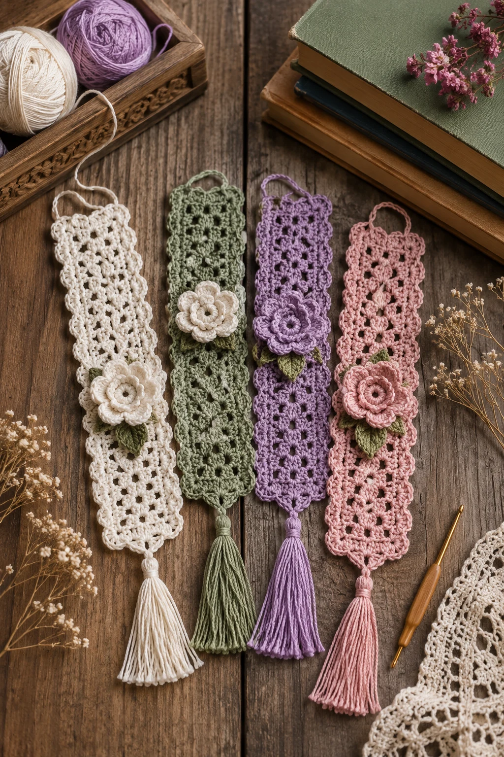 Elegant Bookmarks for Readers and Gift Baskets — crochet accessories ideas style outfit
