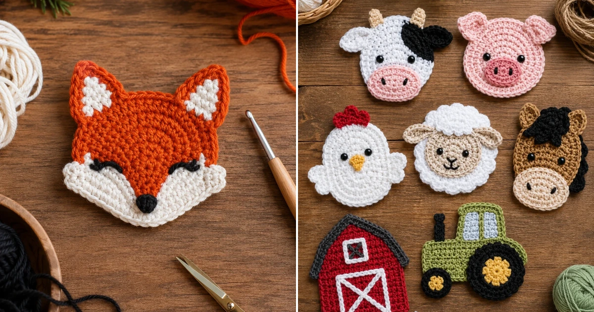 Crochet Applique Patterns Free Animal: 7 Adorable Designs You’ll Want to Make Today crochet applique patterns free animal