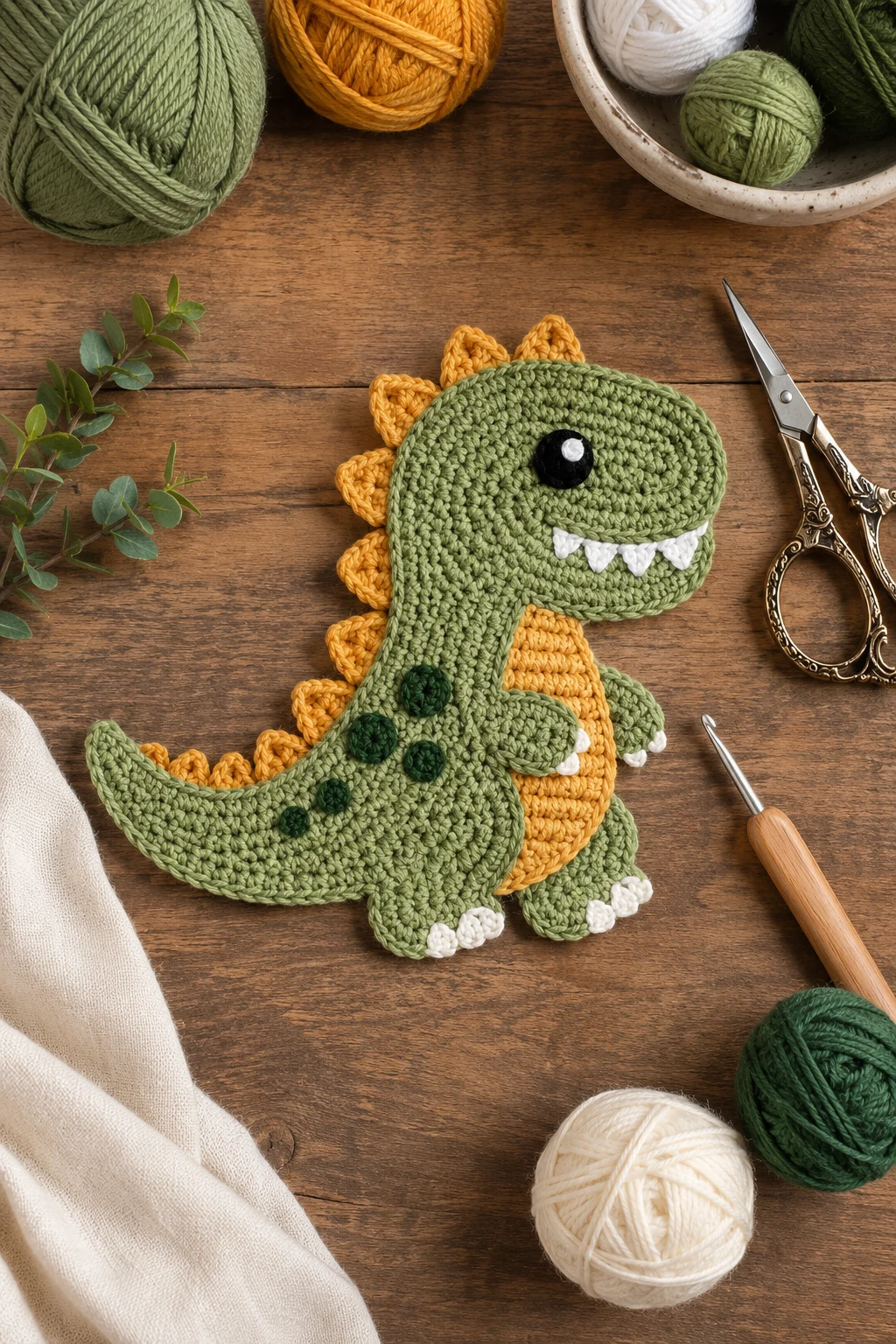 Little Dinosaur Adventure – Crochet Applique Patterns Free Boy Favorite — crochet applique patterns free boy style outfit