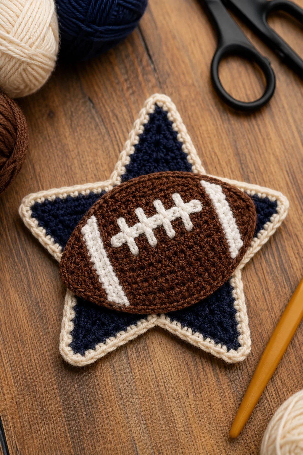 All-Star Football Patch for Crochet Applique Patterns Free Boy — crochet applique patterns free boy style outfit