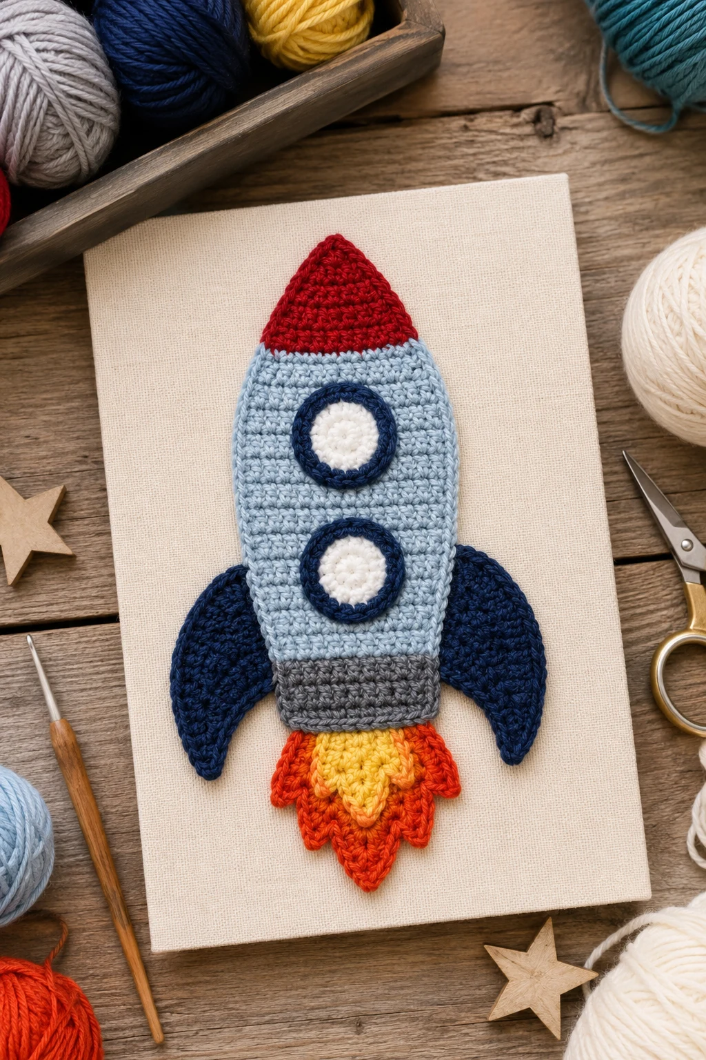 Rocket Ship Blast-Off for Crochet Applique Patterns Free Boy — crochet applique patterns free boy style outfit
