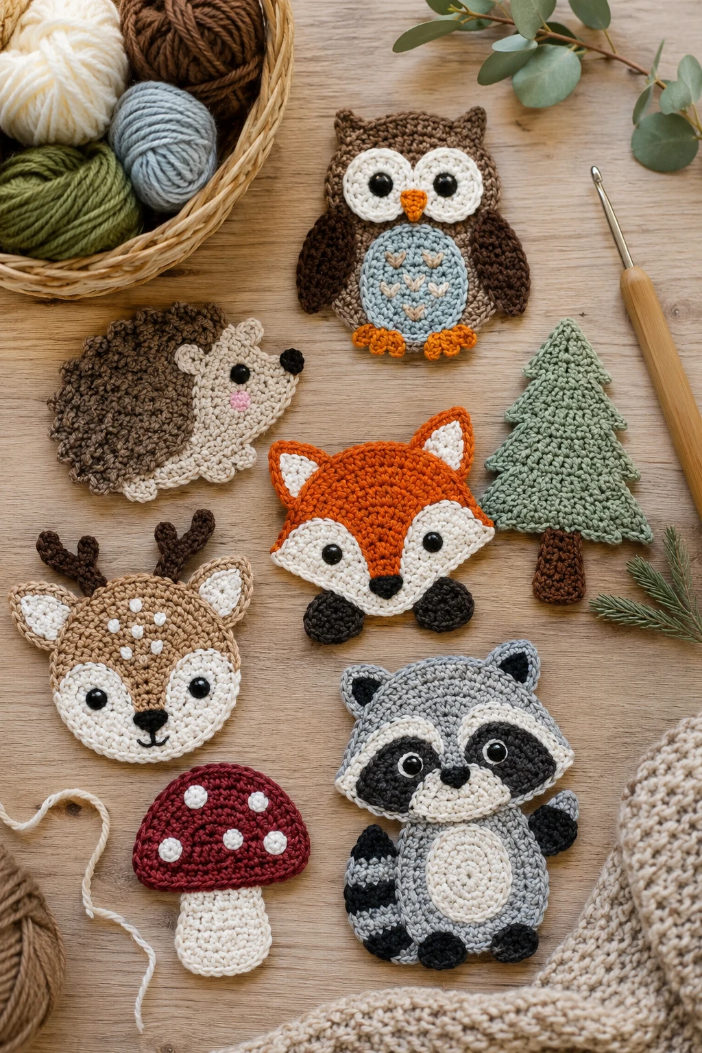Woodland Animal Friends for Every Season — crochet applique patterns free boy style outfit