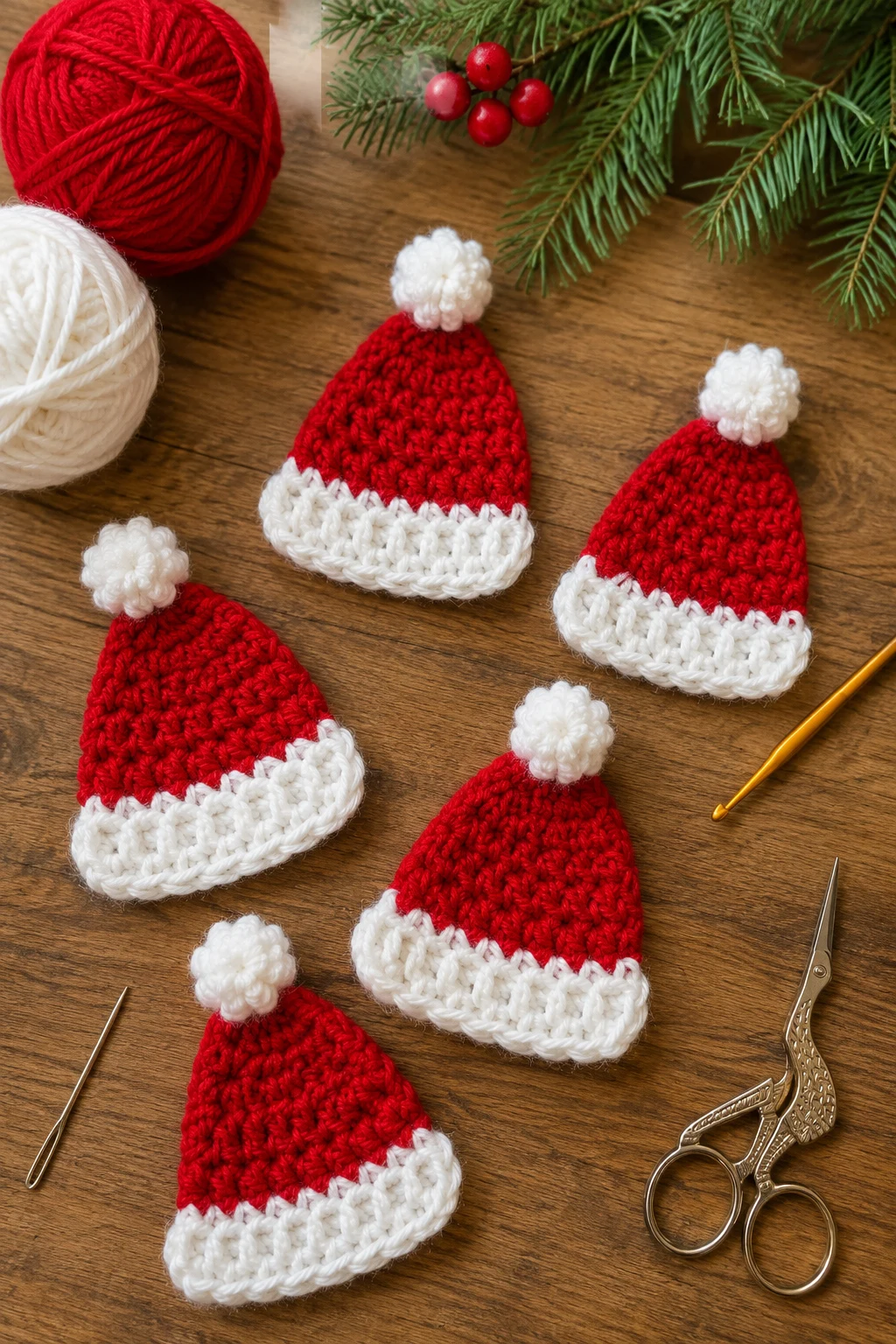 Merry Santa Hat Magic with Crochet Applique Patterns Free Christmas — crochet applique patterns free christmas style outfit