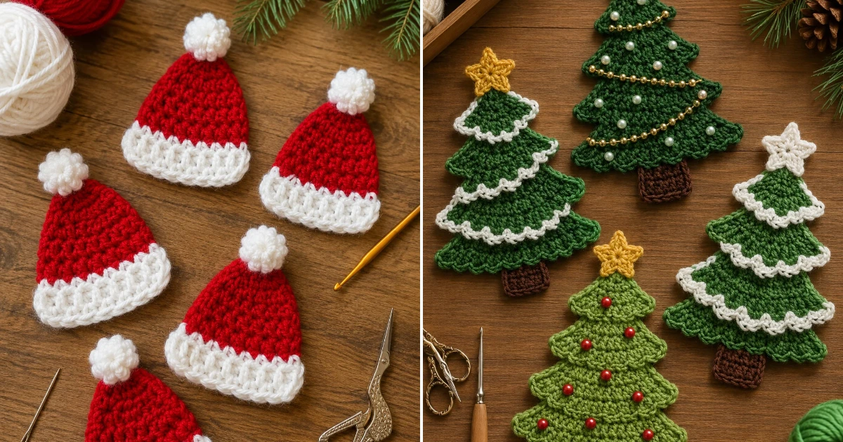 Crochet applique patterns free christmas: 15 Perfect DIY crochet applique patterns free christmas