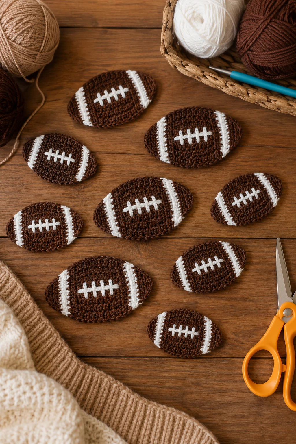 Crochet Applique Patterns Free Football for Baby Blankets — crochet applique patterns free football style outfit