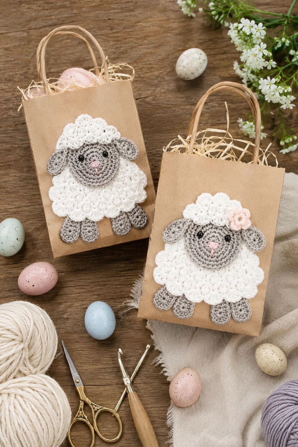 Crochet Applique Patterns Free Sheep for Easter Gift Bags — crochet applique patterns free sheep style outfit
