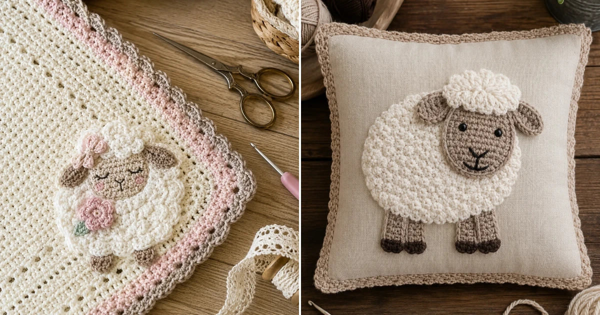Crochet Applique Patterns Free Sheep: 7 Adorable DIY Ideas You’ll Want to Make Today crochet applique patterns free sheep