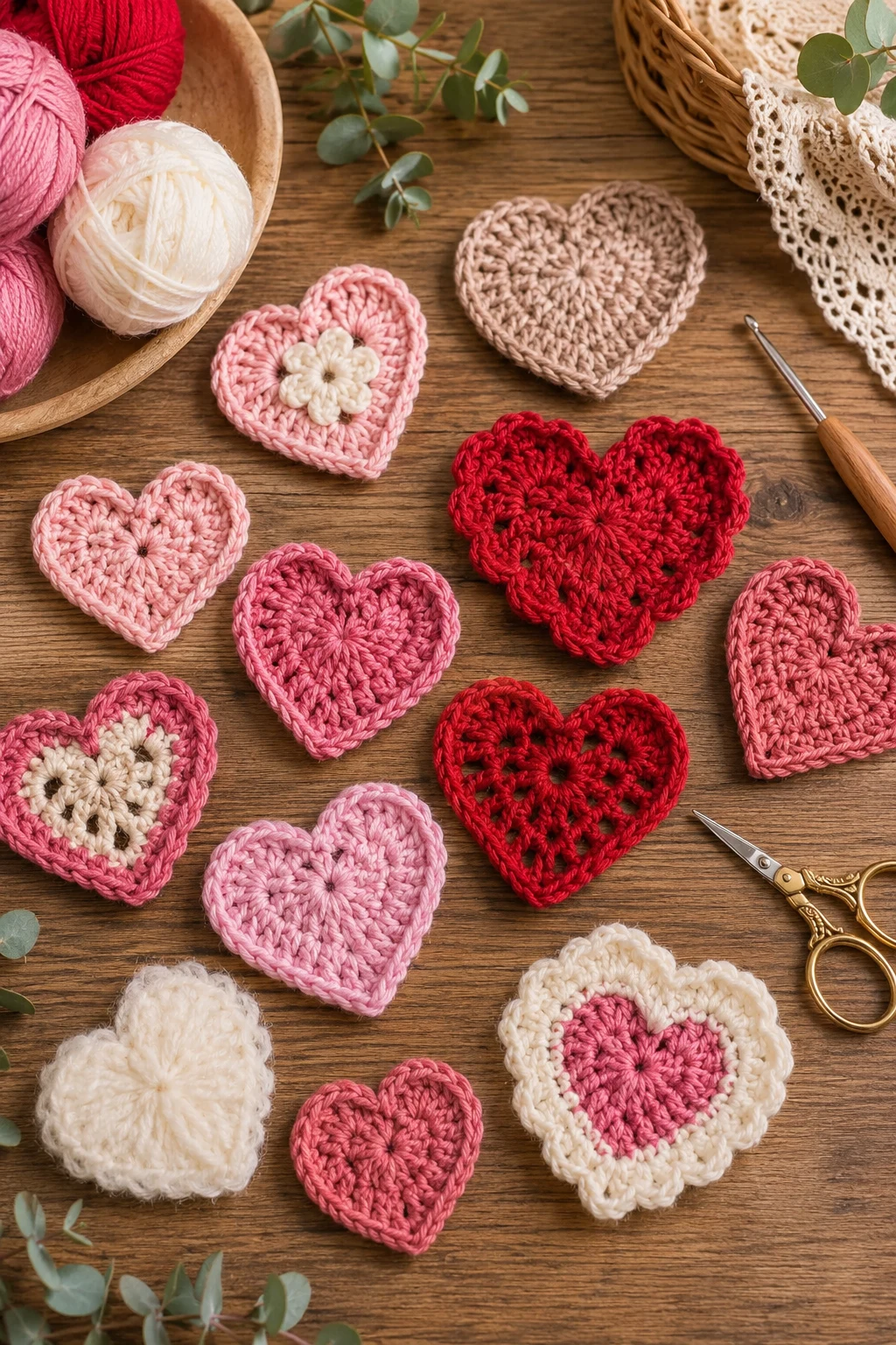 Crochet Applique Patterns Free Simple Heart Collection — crochet applique patterns free simple style outfit