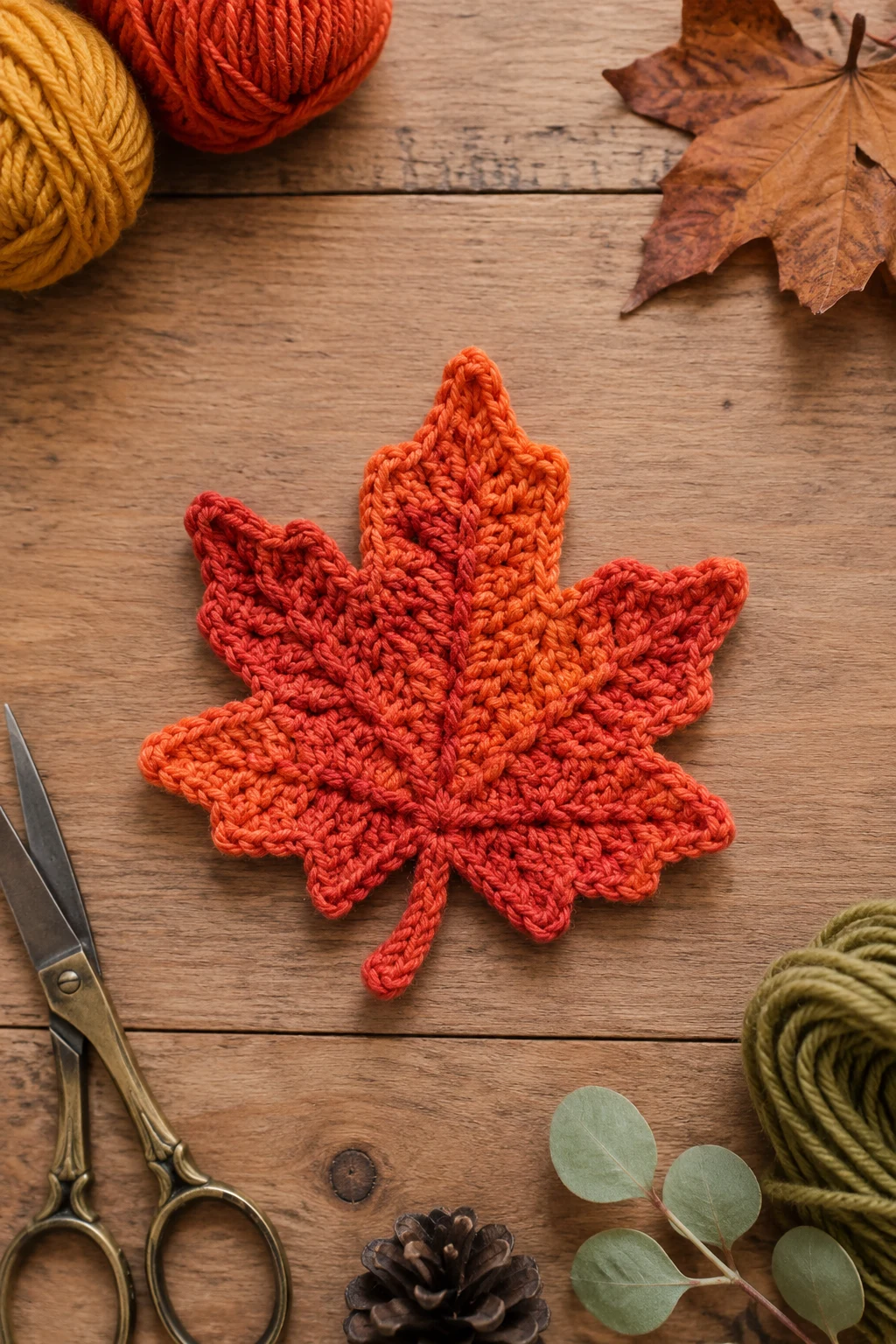 Crochet Applique Patterns Free Simple Autumn Maple Leaf — crochet applique patterns free simple style outfit
