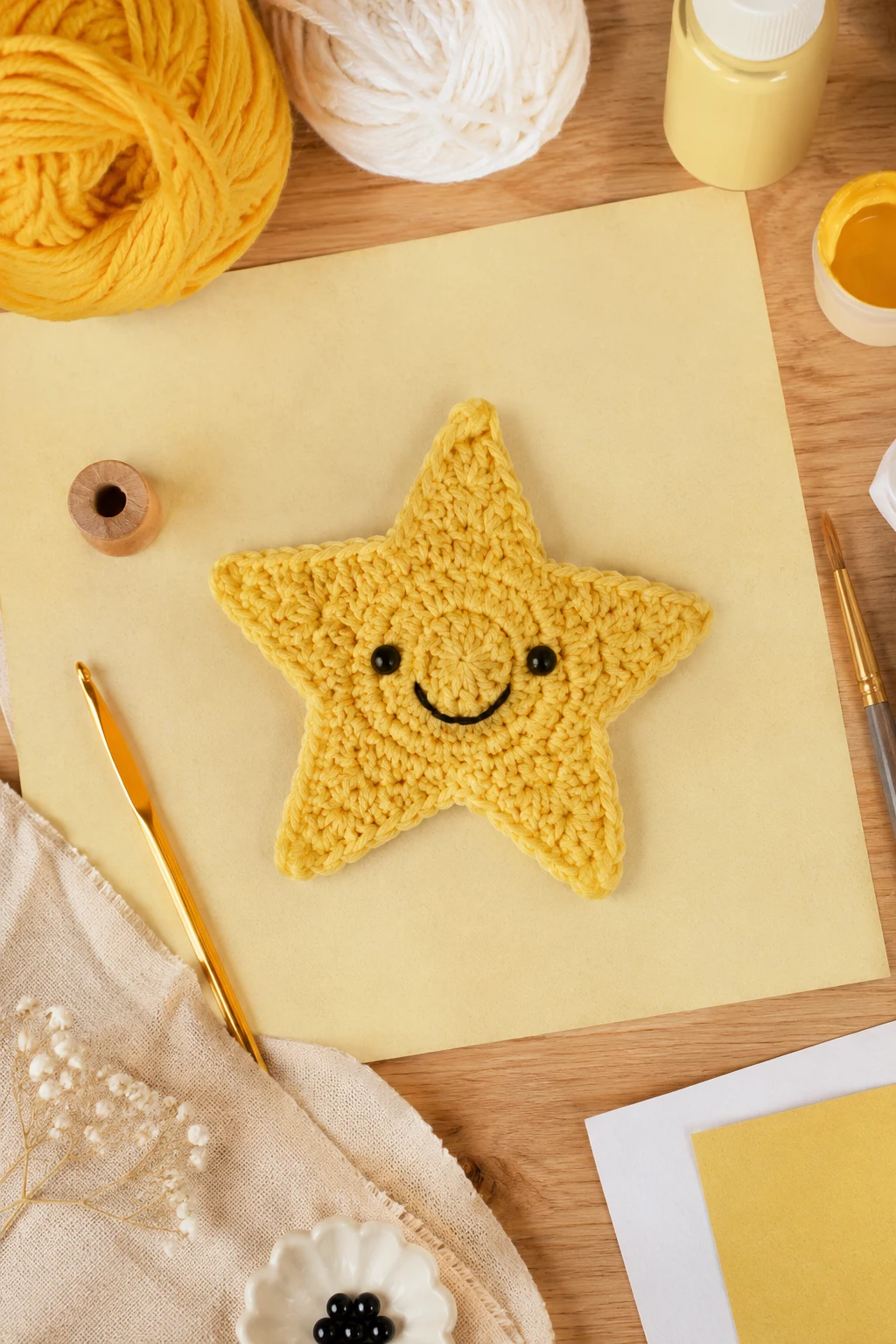 Smiling Star Applique — crochet applique patterns free simple style outfit
