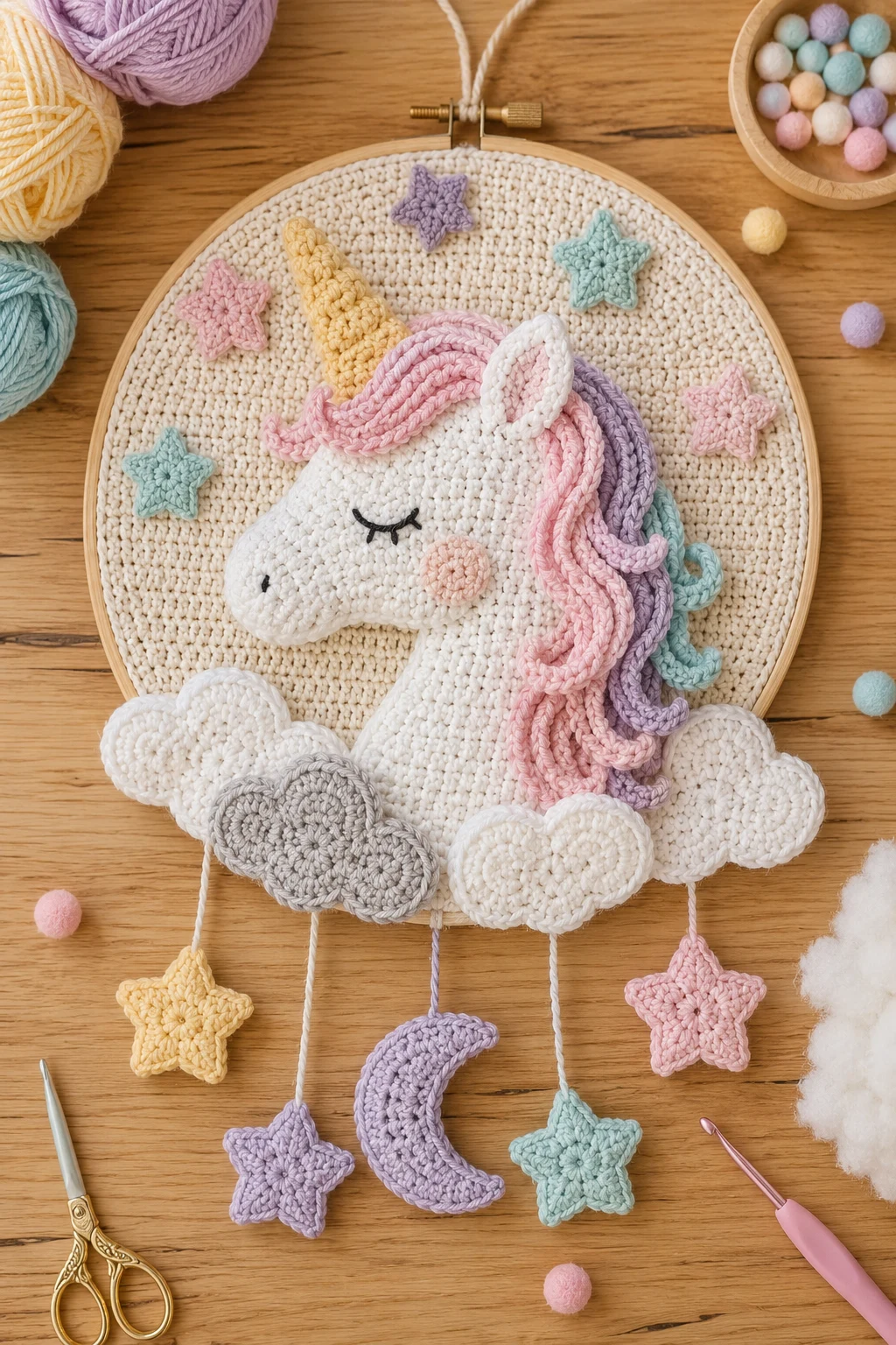 Sleepy Unicorn Nursery Decor — crochet applique patterns free unicorn style outfit