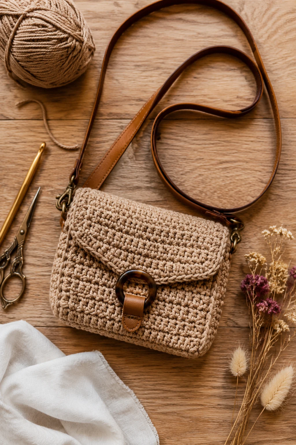 Mini Crochet Crossbody Bag With a Modern Twist — crochet bag ideas style outfit