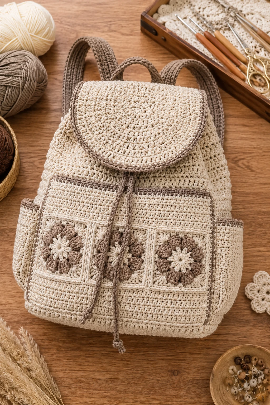Crochet Backpack With Everyday Function — crochet bag ideas style outfit