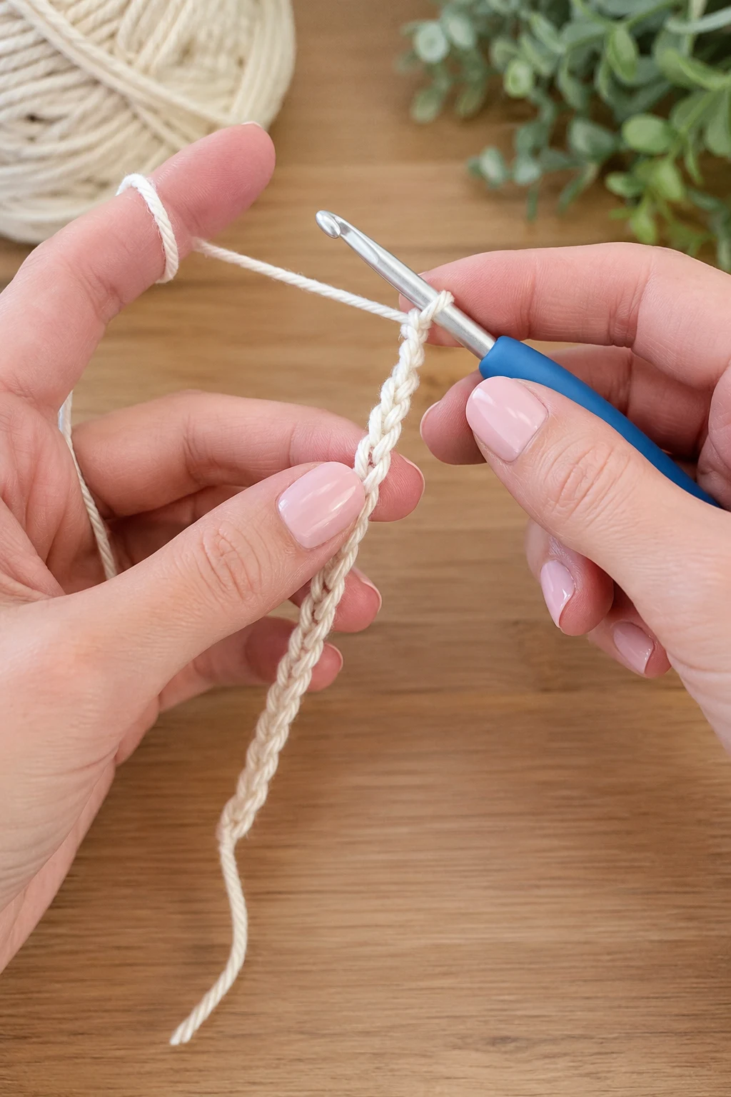 hands actively performing the 