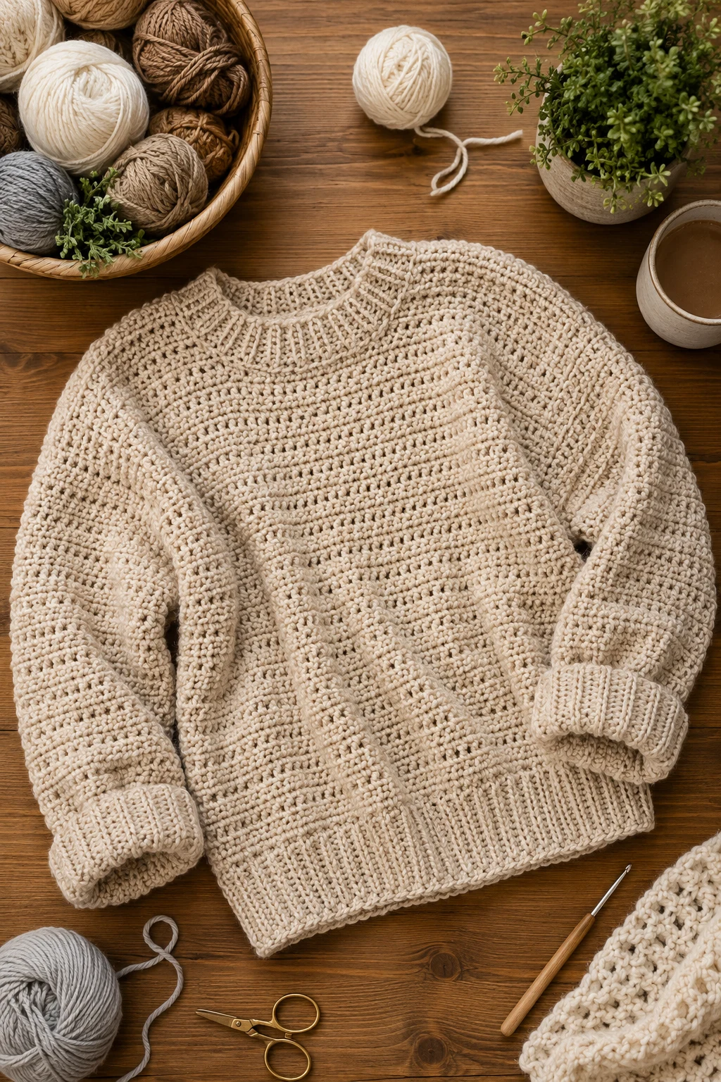 Cozy Oversized Weekend Sweater — crochet clothes ideas style outfit