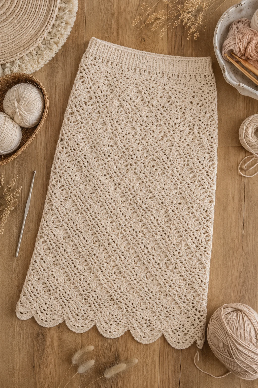 Elegant Crochet Midi Skirt — crochet clothes ideas style outfit
