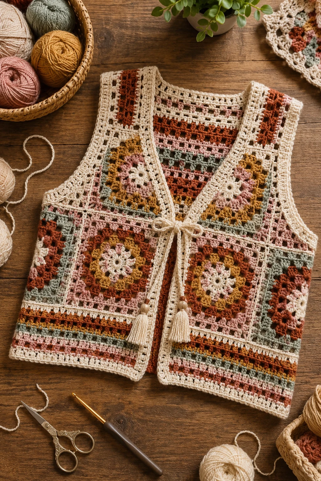 Crochet Clothes Ideas Featuring Statement Vests — crochet clothes ideas style outfit