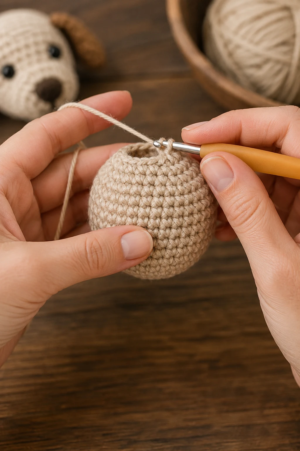 hands actively performing the