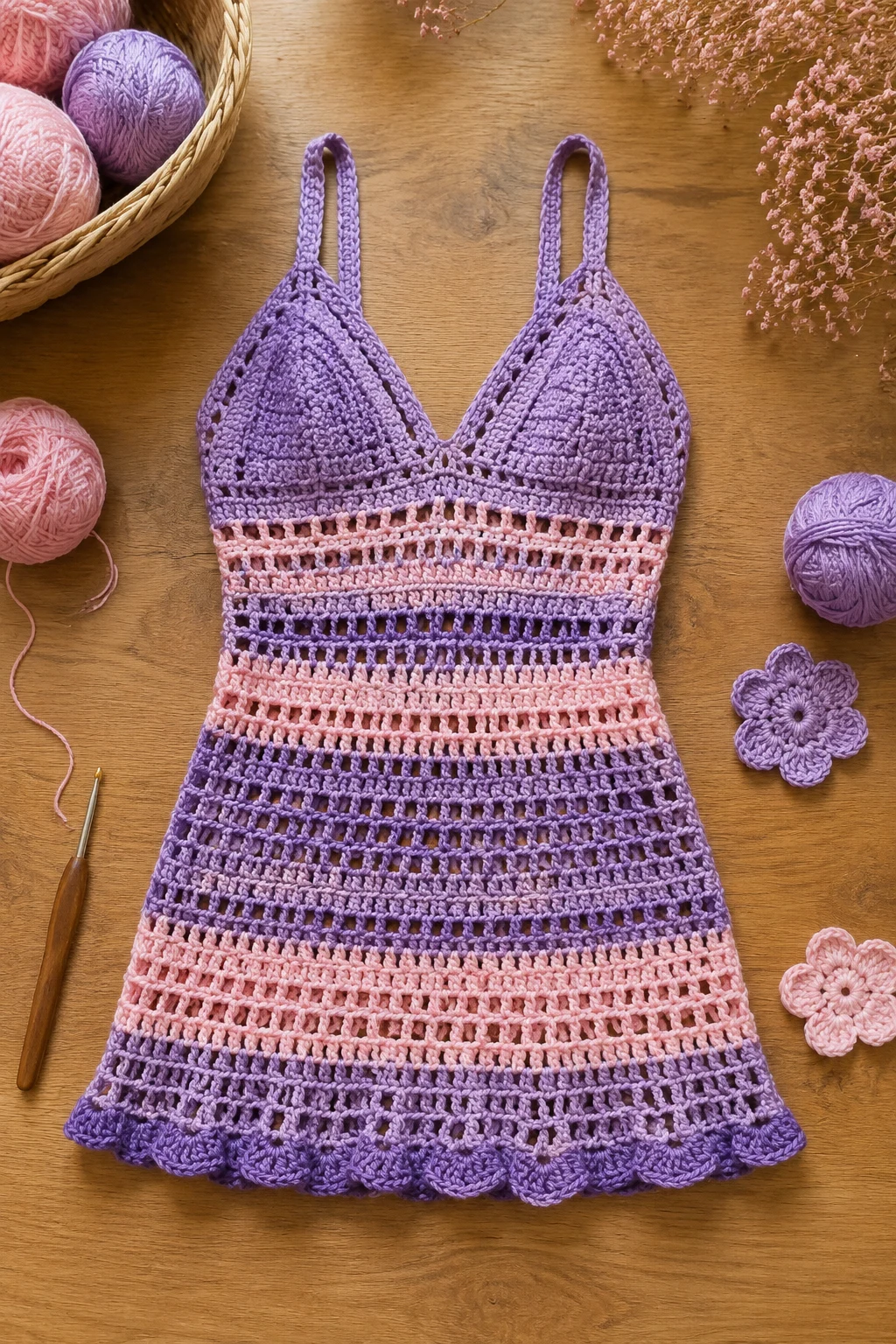 Crochet Mini Dress With Modern Y2K Style — crochet dress ideas style outfit