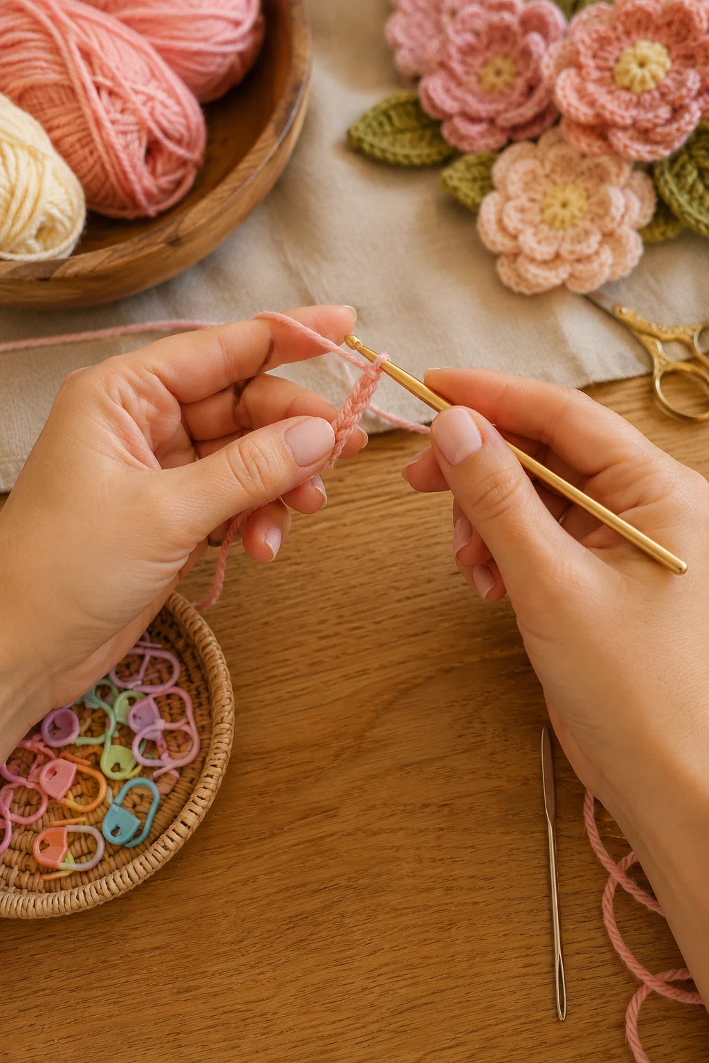 hands actively performing the