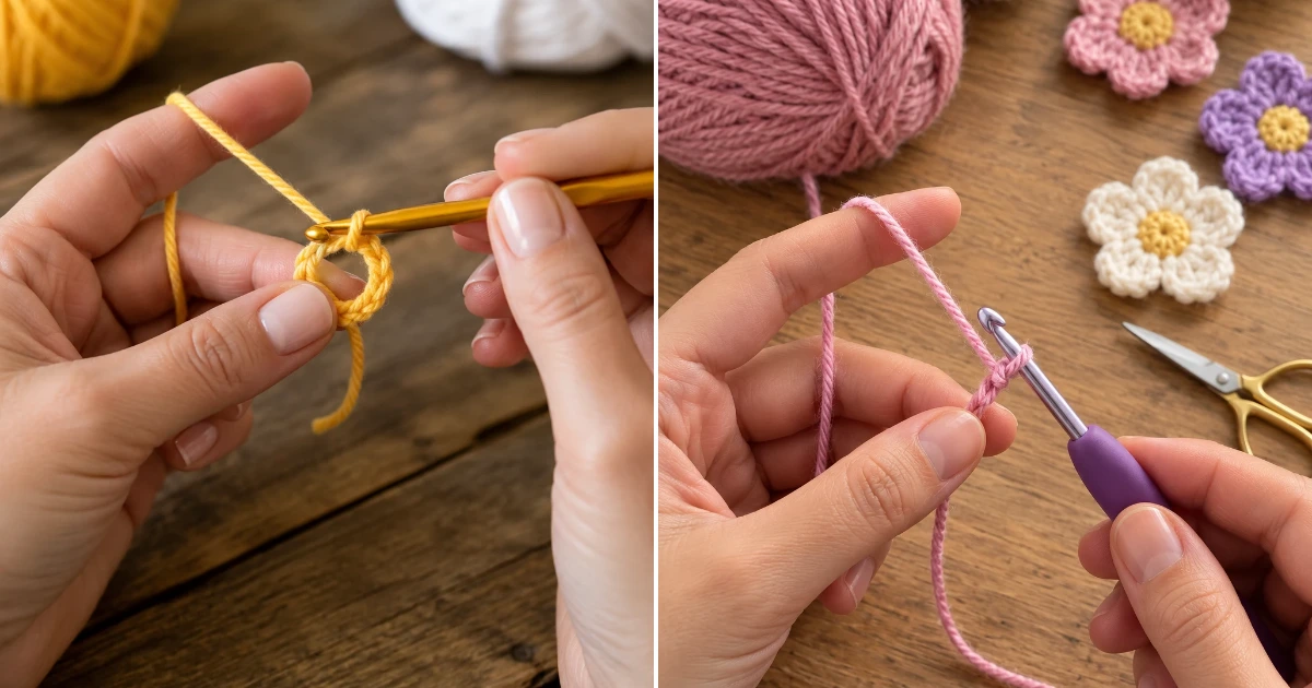 Crochet flower patterns Free Pattern — Beginner Tutorial crochet flower patterns