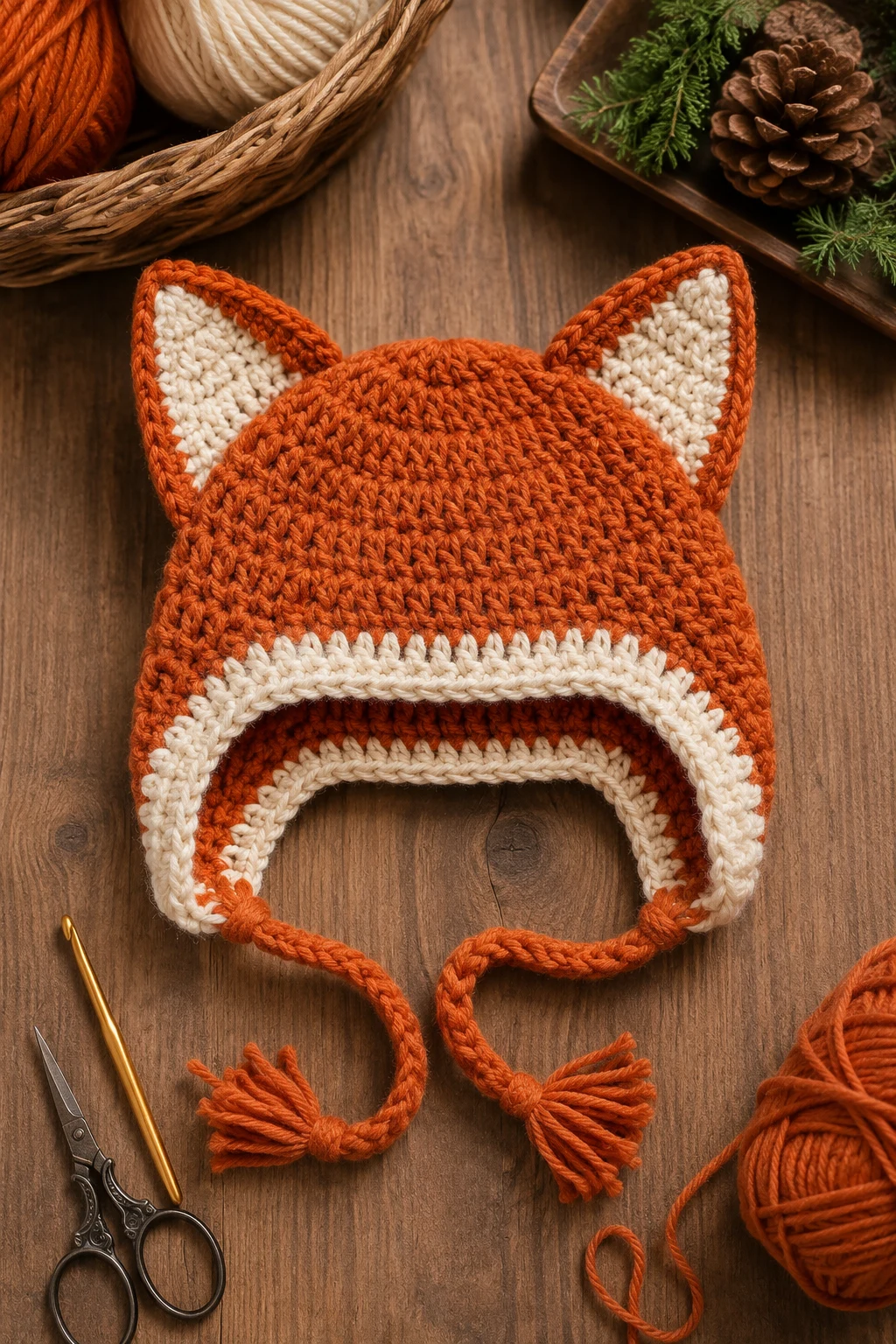 Woodland Fox Ear Hat — crochet hat ideas style outfit