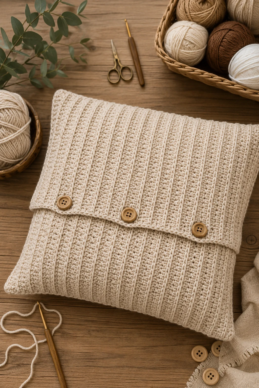 Neutral Ribbed Cushion Covers with Crochet Ideas Aesthetic Charm — crochet ideas aesthetic style outfit