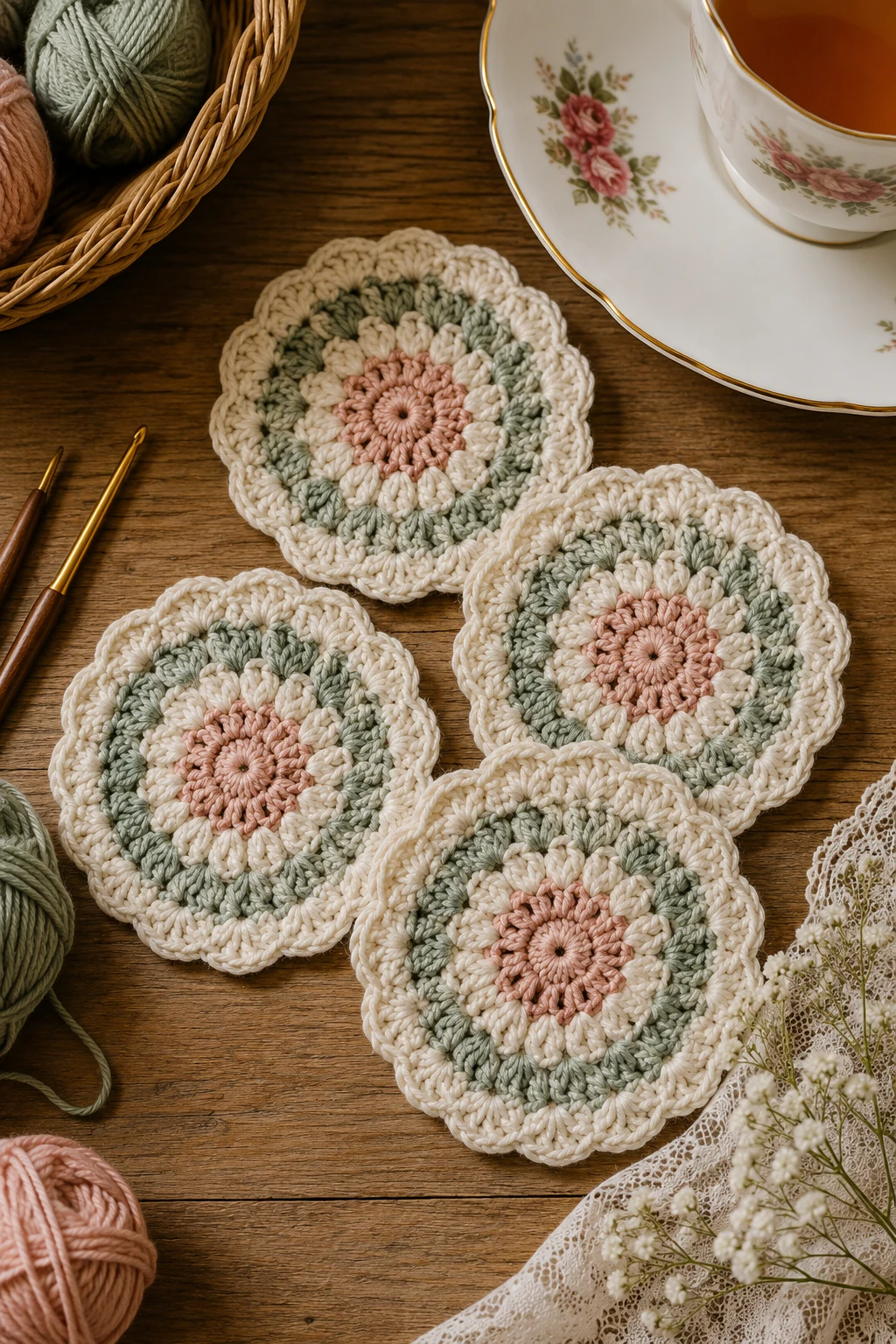 Vintage Tea Coasters That Elevate Crochet Ideas Aesthetic — crochet ideas aesthetic style outfit