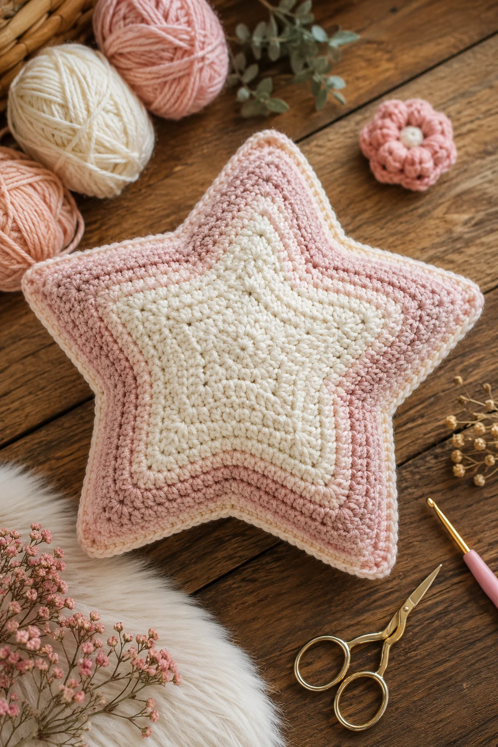 Dreamy Star Pillow Inspired by Crochet Ideas Aesthetic — crochet ideas aesthetic style outfit