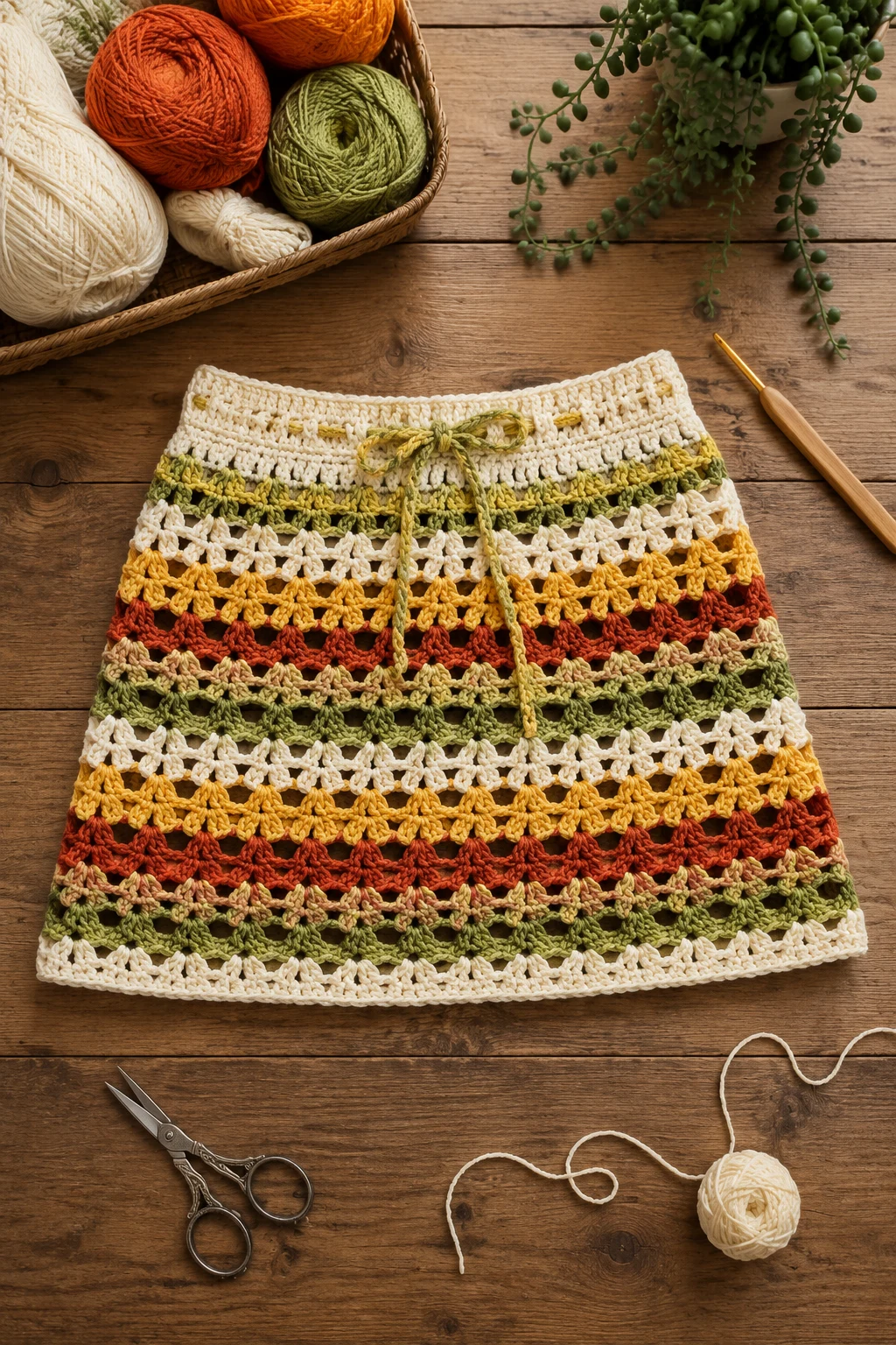 Crochet Mini Skirt With Retro Style — crochet ideas clothes style outfit