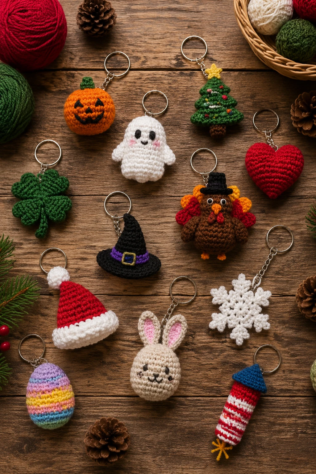 Seasonal Holiday Crochet Keychain Ideas for Every Celebration — crochet keychain ideas style outfit