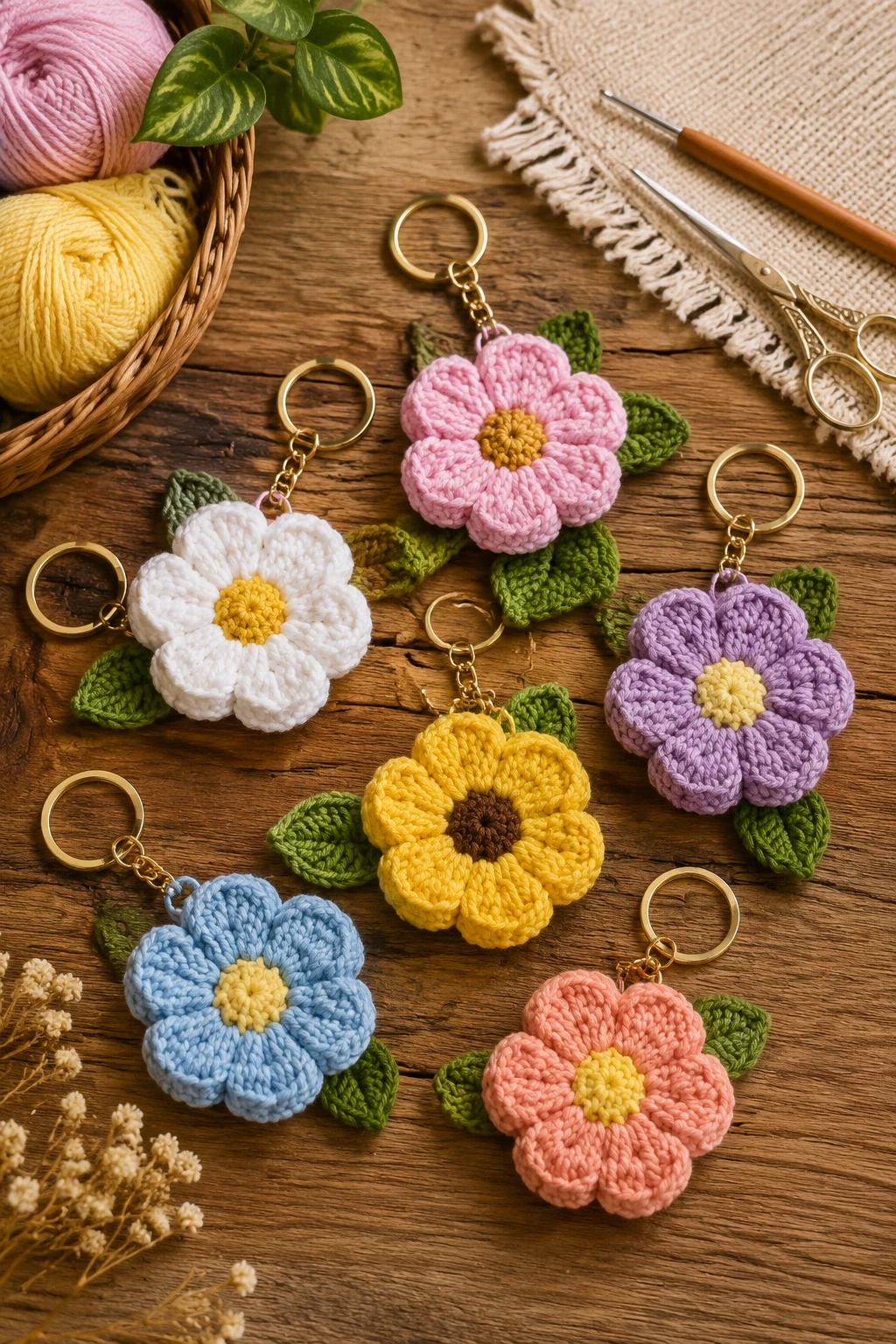 Cozy Flower Crochet Keychain Ideas for Everyday Style — crochet keychain ideas style outfit