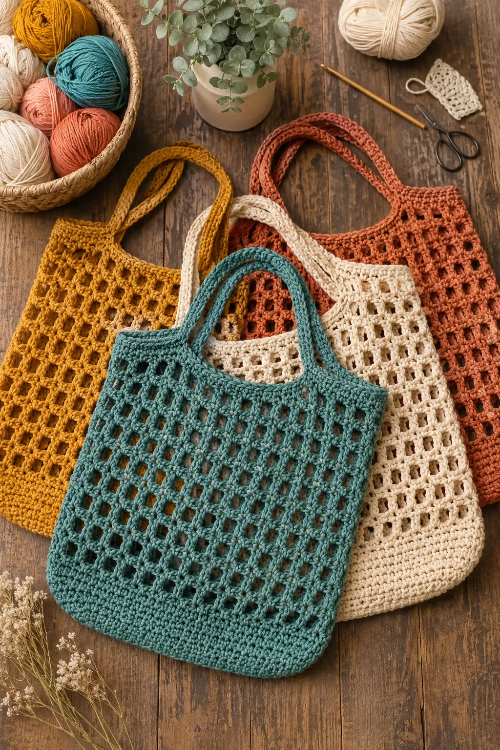 Colorful Market Tote Bags That Sell Year-Round — crochet market ideas style outfit