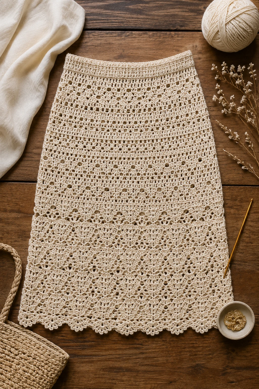 Elegant Crochet Skirt for Date Night — crochet outfit ideas style outfit