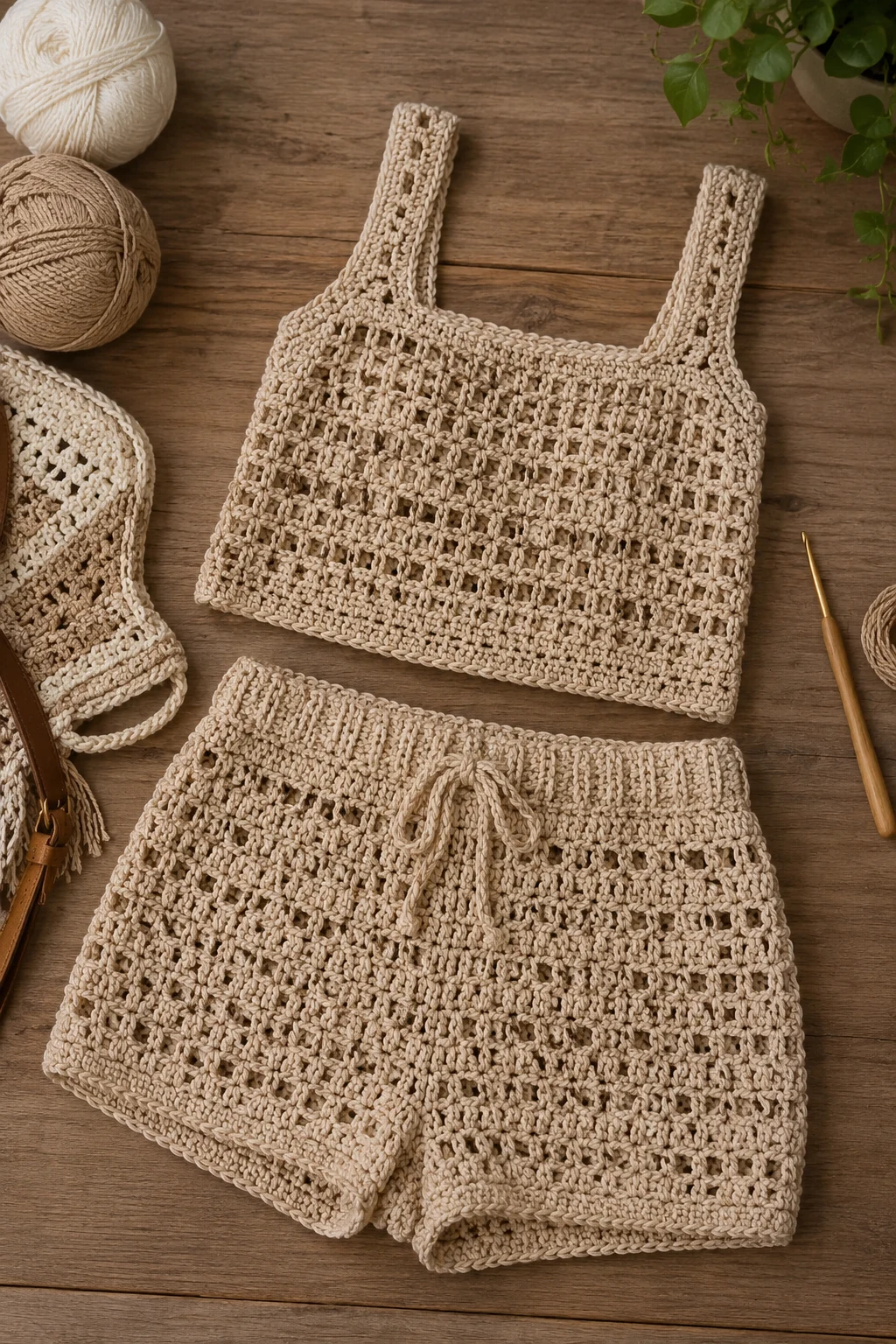 Relaxed Weekend Crochet Shorts Set — crochet outfit ideas style outfit