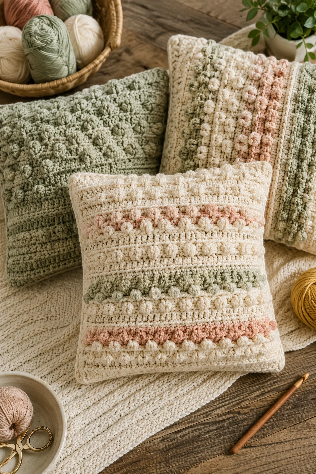 Cozy Textured Pillow Covers — crochet projects ideas style outfit