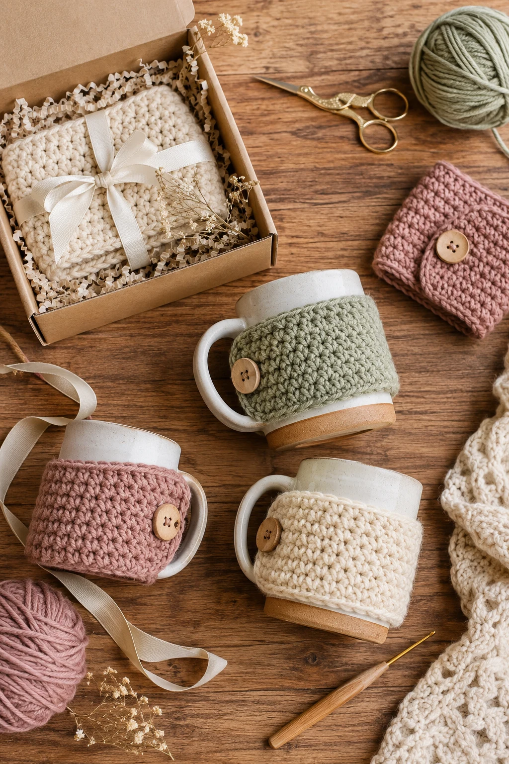 Cozy Mug Cozy Gift Set — crochet projects ideas style outfit
