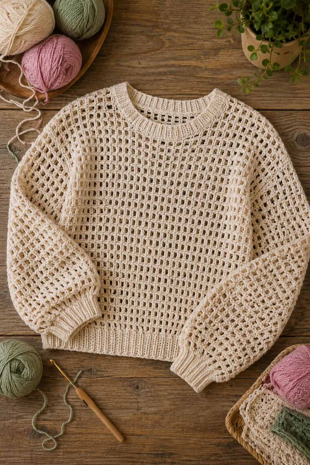 Lightweight Spring Mesh Crochet Sweater Ideas — crochet sweater ideas style outfit
