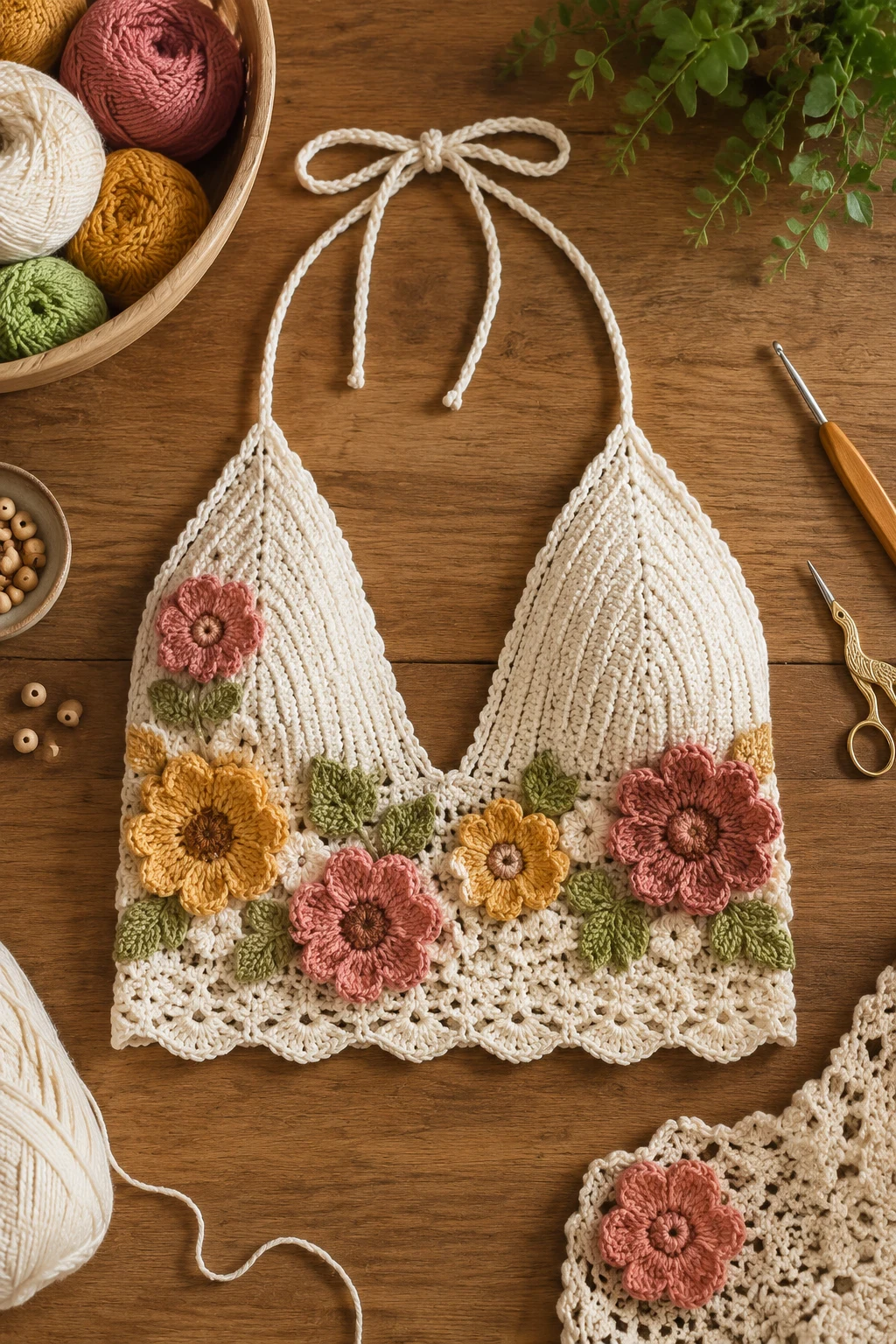 Crochet Top Ideas With Floral Details — crochet top ideas style outfit