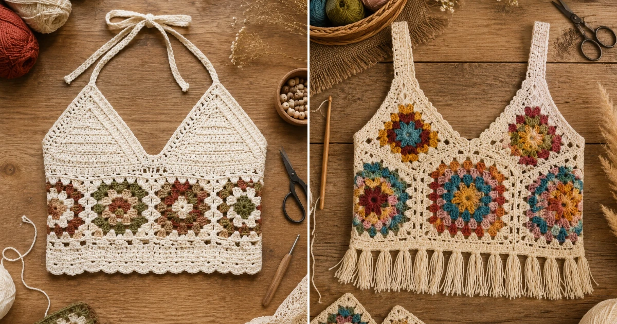 9 Stunning Crochet Top Ideas to Make This Season crochet top ideas