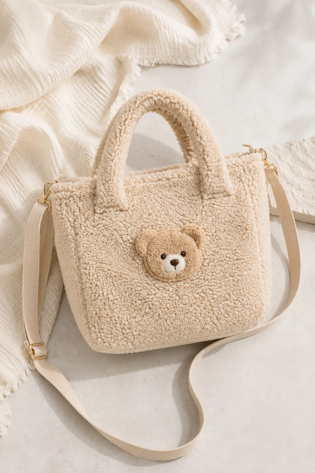 Cute Bags with Teddy Sherpa Texture — cute bags style outfit